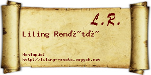 Liling Renátó névjegykártya