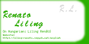 renato liling business card