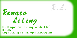 renato liling business card